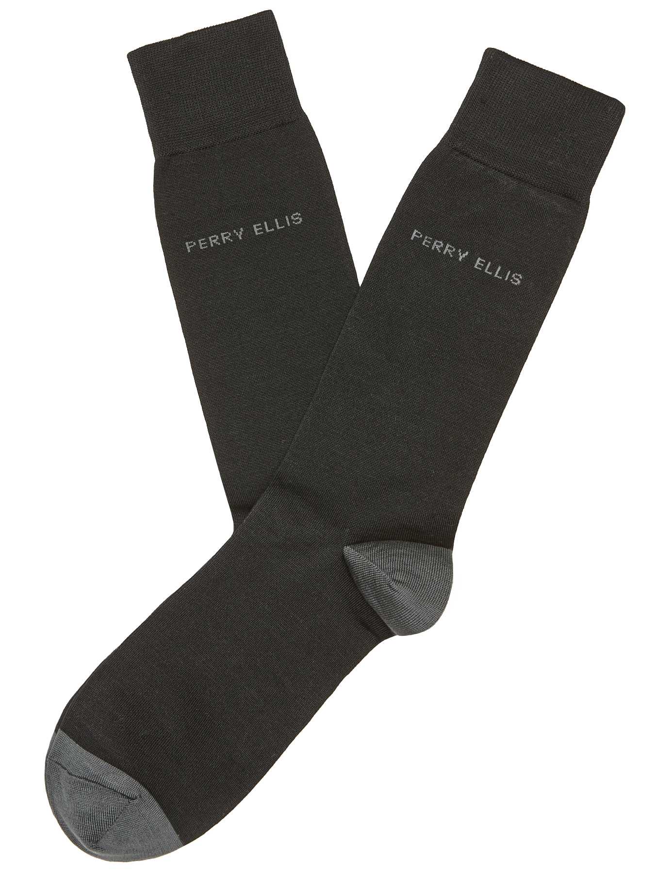 Perry Ellis Flat Logo Mercerized Cotton Sock