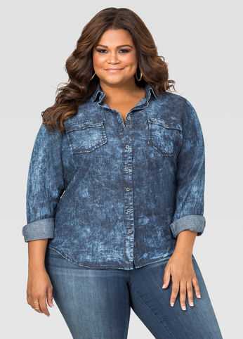 Dark Wash Denim Shirt