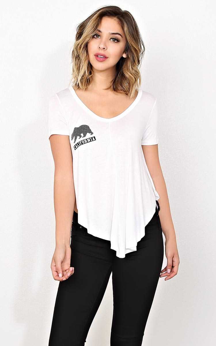 LOS ANGELES 83 Knit Top - LGE - White in Size Large by Styles For Less