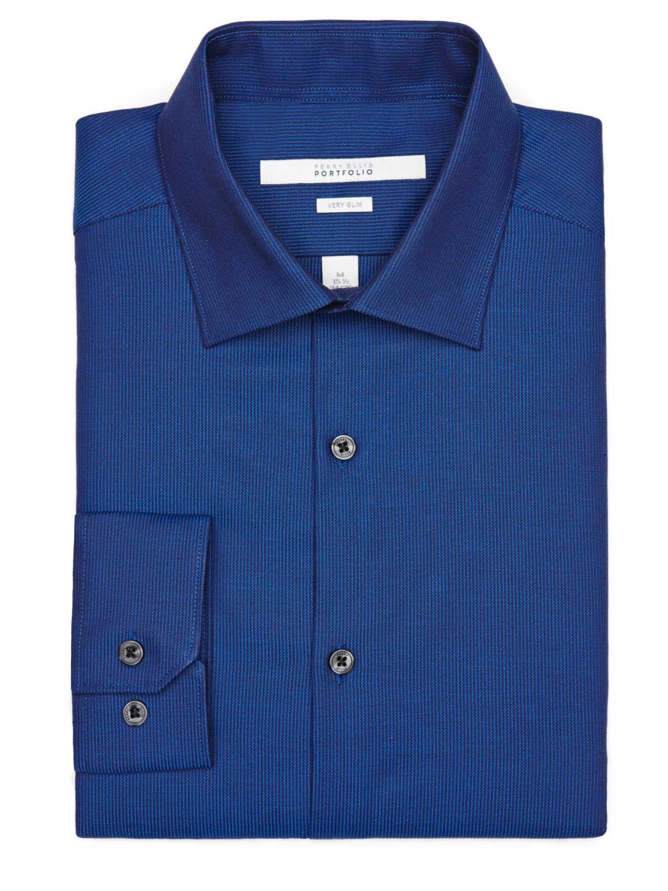 Perry Ellis Very Slim Corded Texture Dress Shirt