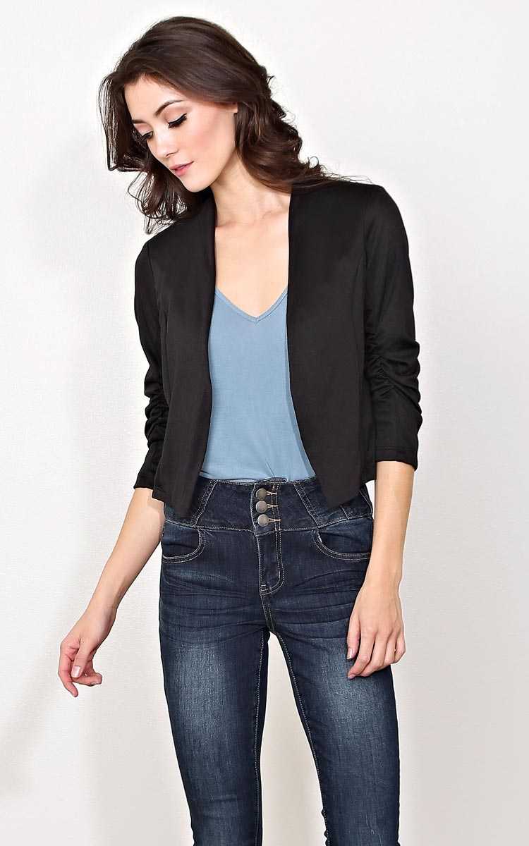 Take Notes Woven Blazer - - Black in Size by Styles For Less