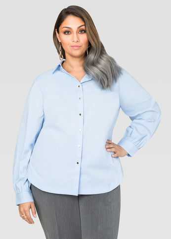 Chambray Gold Button Shirt