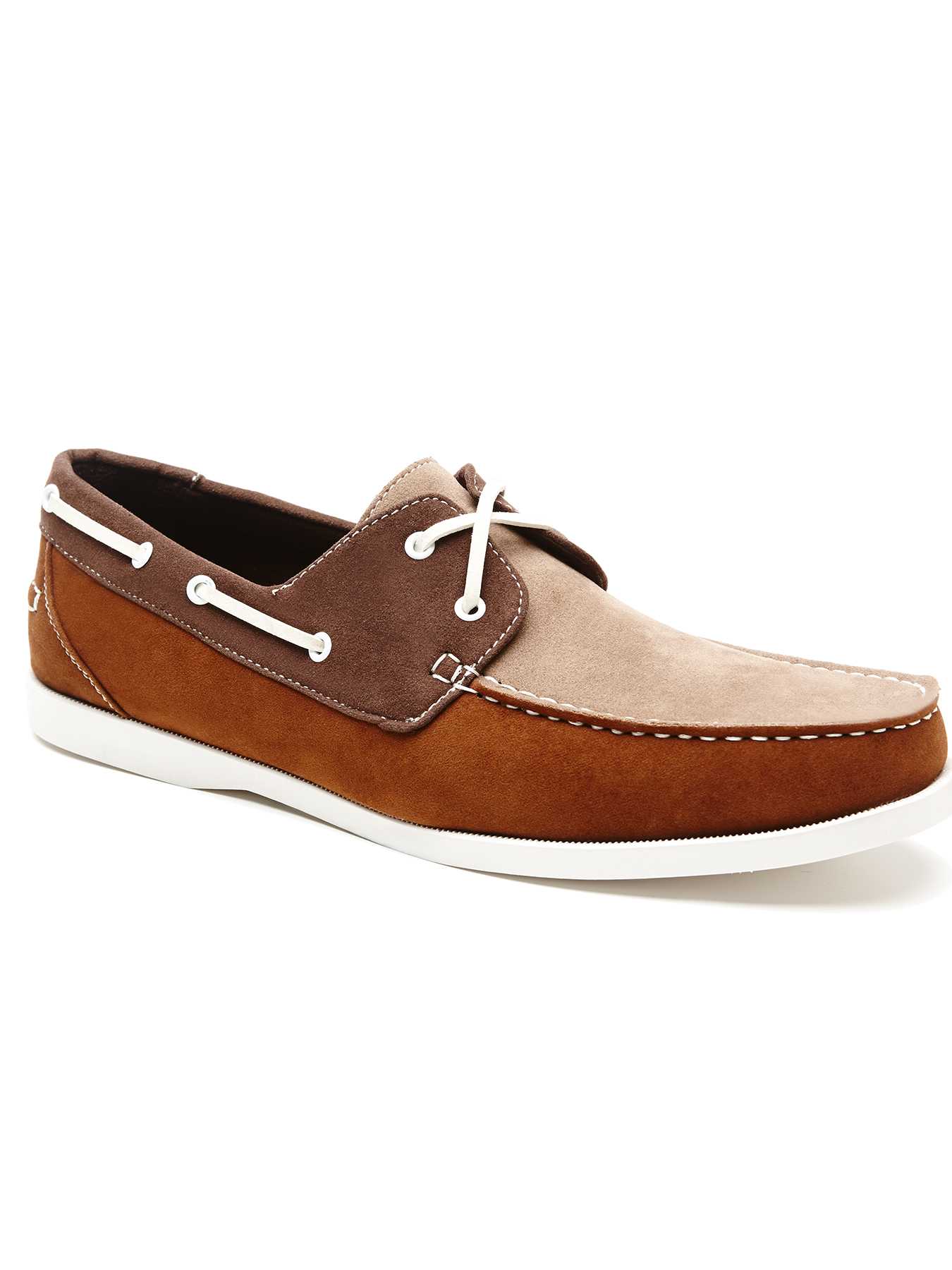 Cubavera Tri-Color Suede Boat Shoe