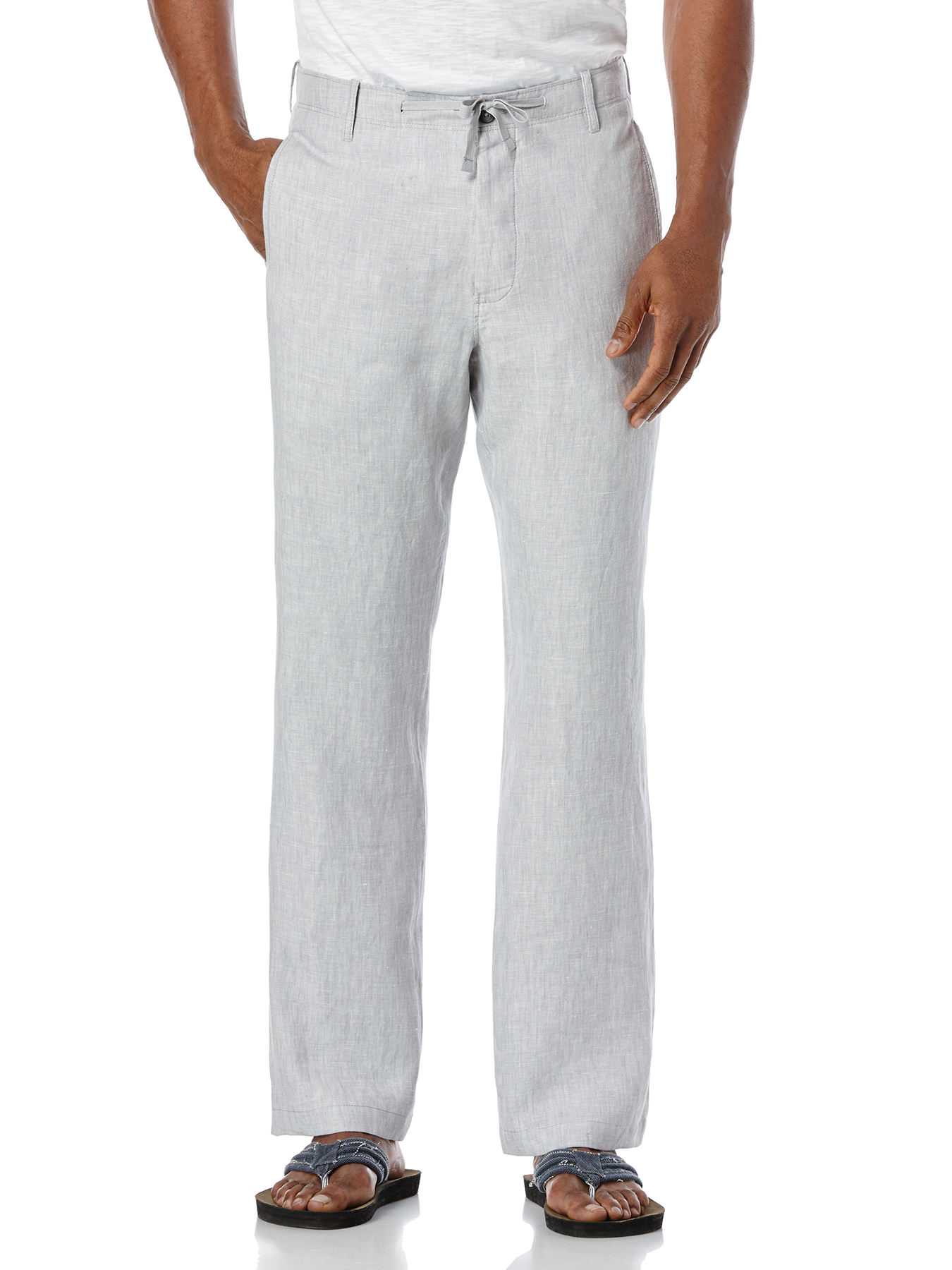 Perry Ellis Linen Washed Drawstring Pant