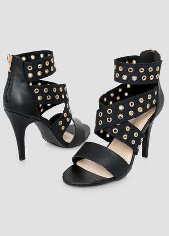Strappy Grommet Dress Sandal - Wide Width