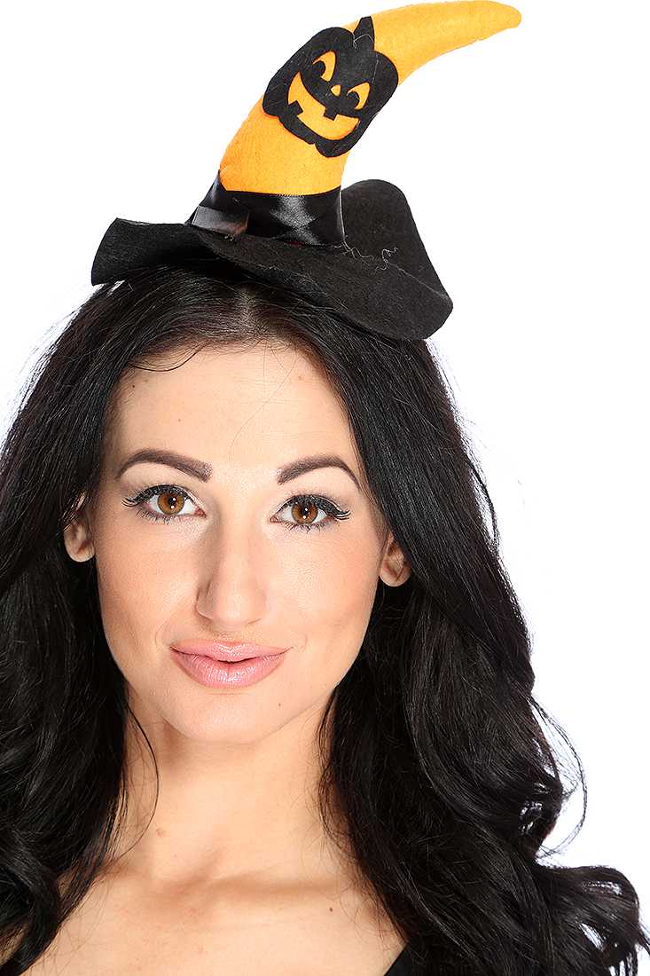 Orange Pumpkin Pointed Hat Headband