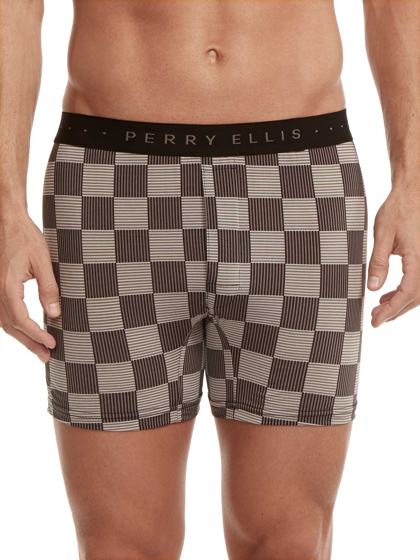 Perry Ellis Checkers Trim Luxe Boxer Brief