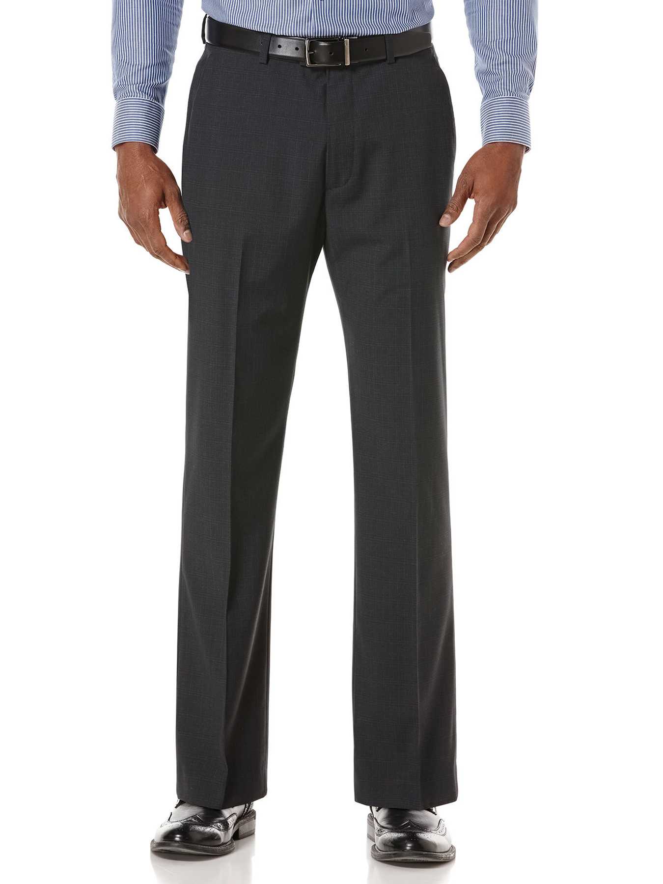 Perry Ellis Tonal Small Plaid Dress Pant