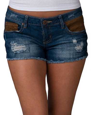 ESSENTIALS WOMENS Blue Clothing / Denim Shorts
