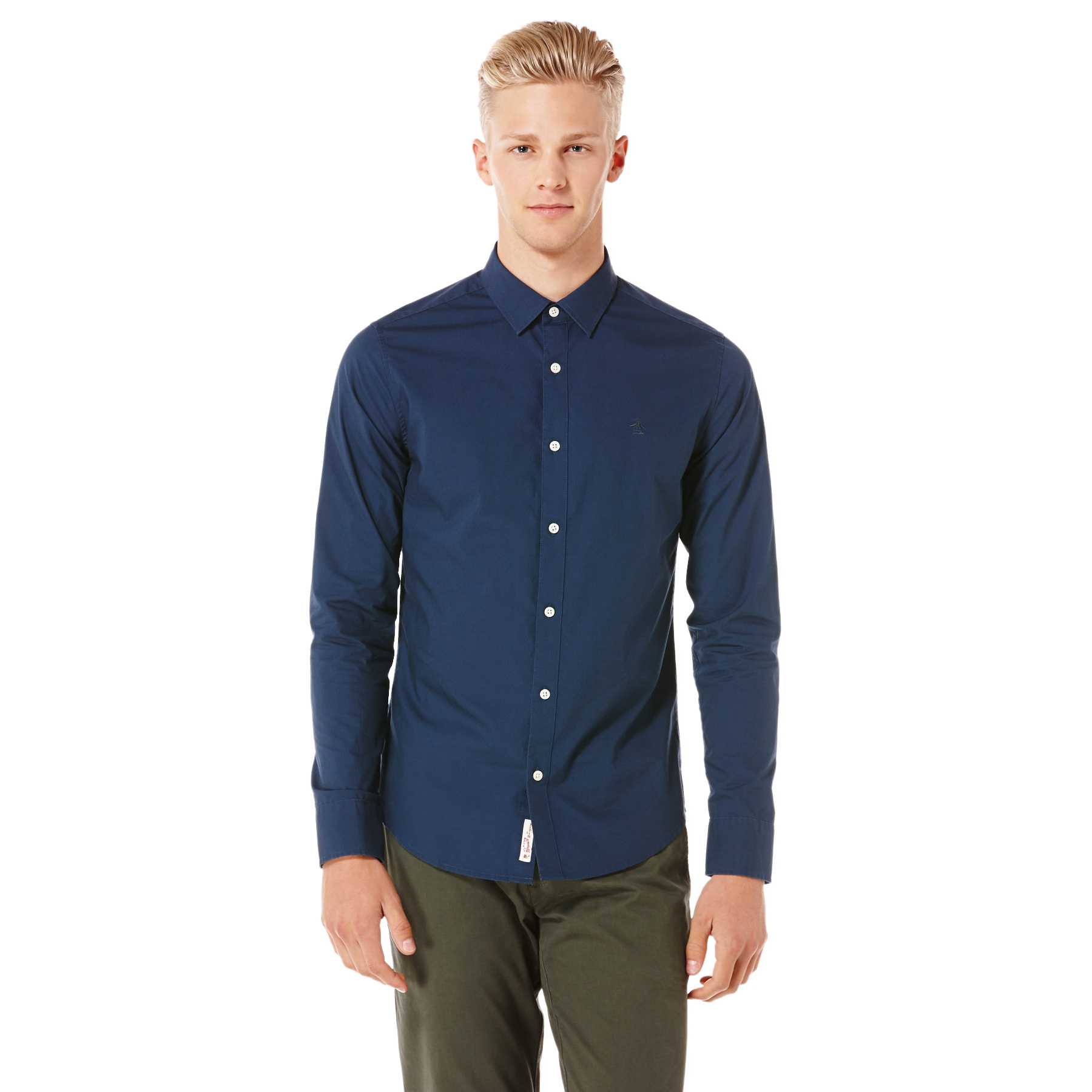 Original Penguin LONG SLEEVE SOLID ROGUE SHIRT