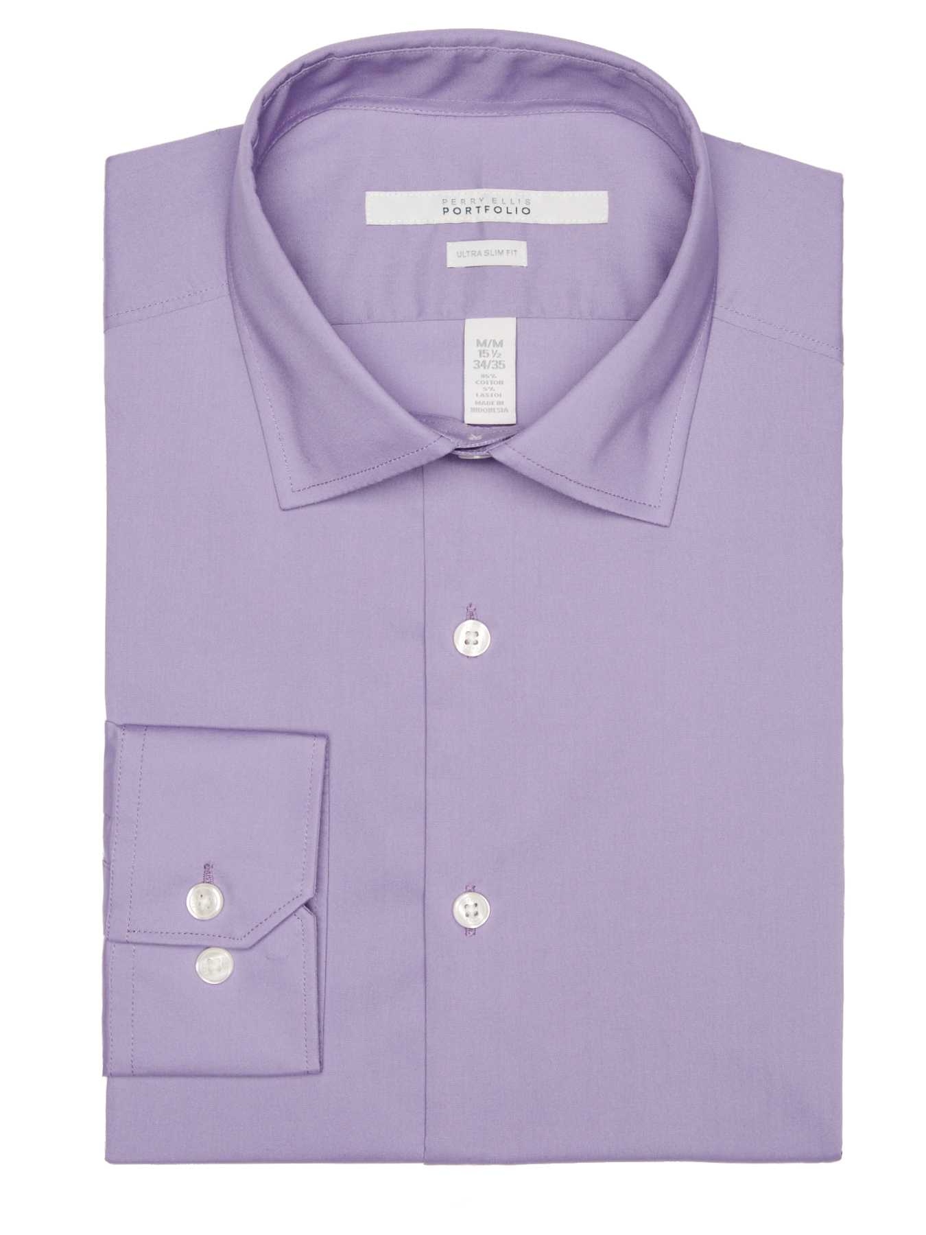 Perry Ellis Ultra Slim Solid Dress Shirt
