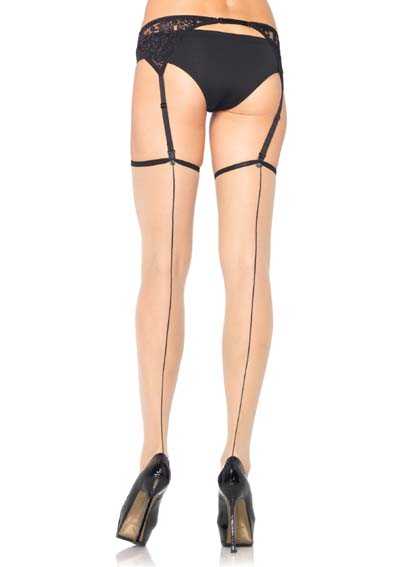 Nude Black Sheer Stockings