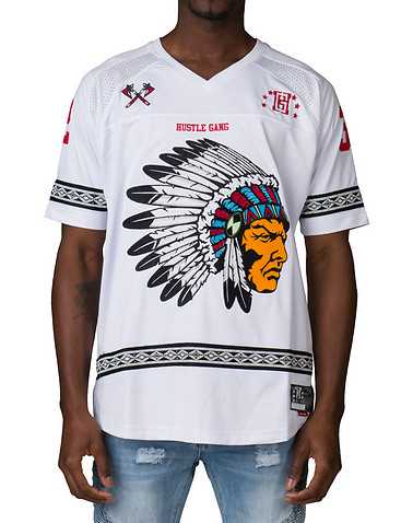 HUSTLE GANG MENS White Clothing / Tops