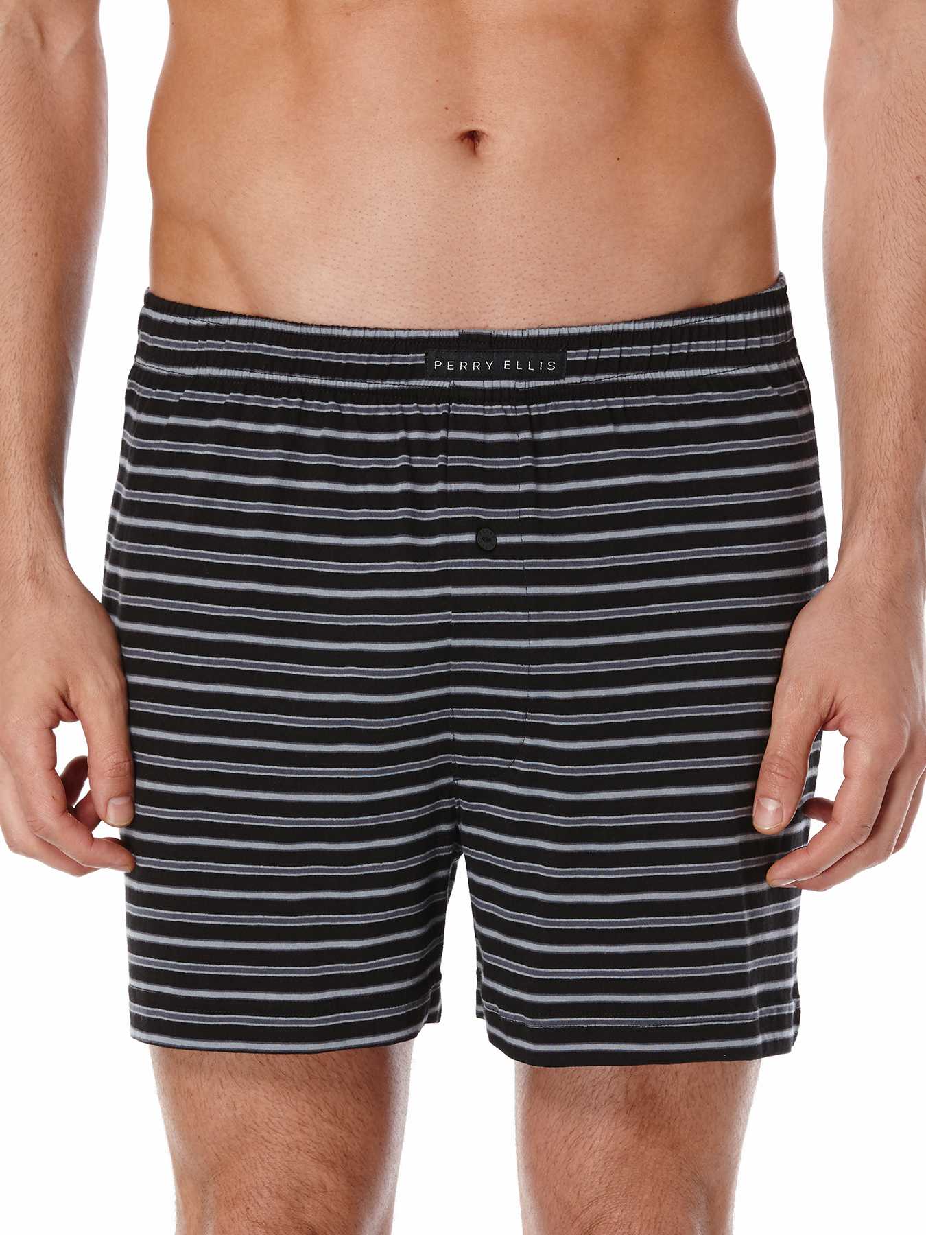 Perry Ellis Dual Stripe Knit Boxer Short