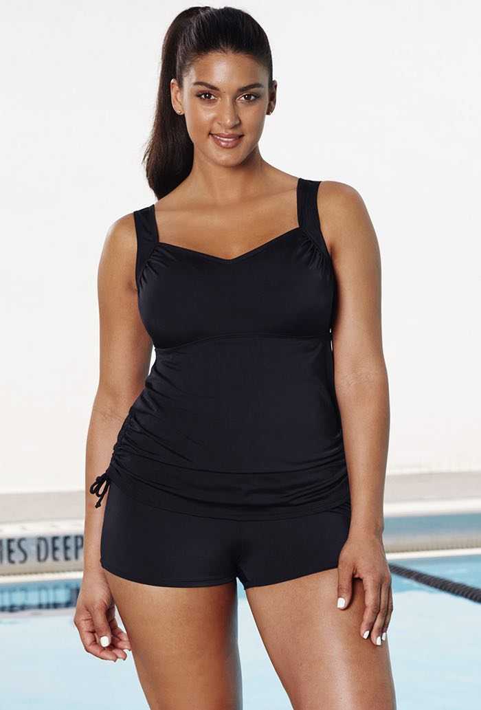Chlorine Resistant Xtra Life Lycra Black Side-Tie Boy Shortini