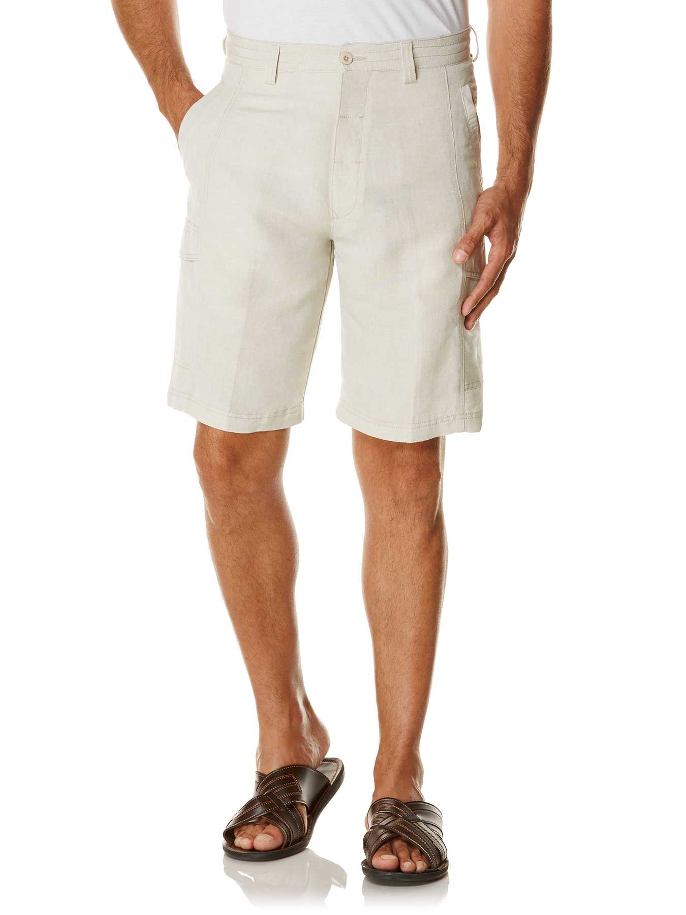 Cubavera Linen/Rayon Flat Front Cargo Short