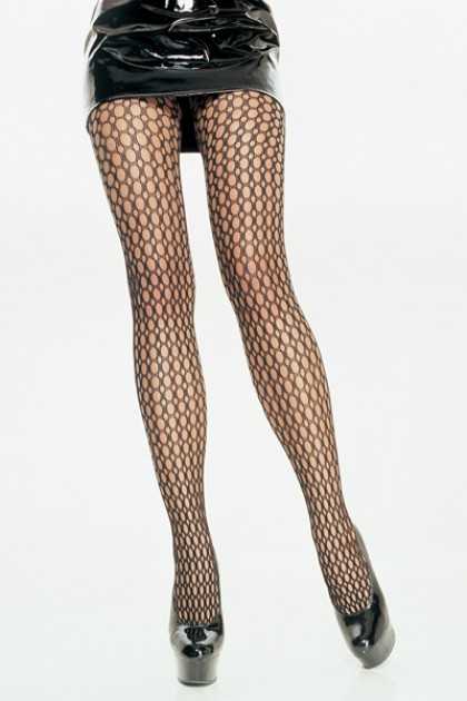 Black Pothole Pantyhose Hosiery