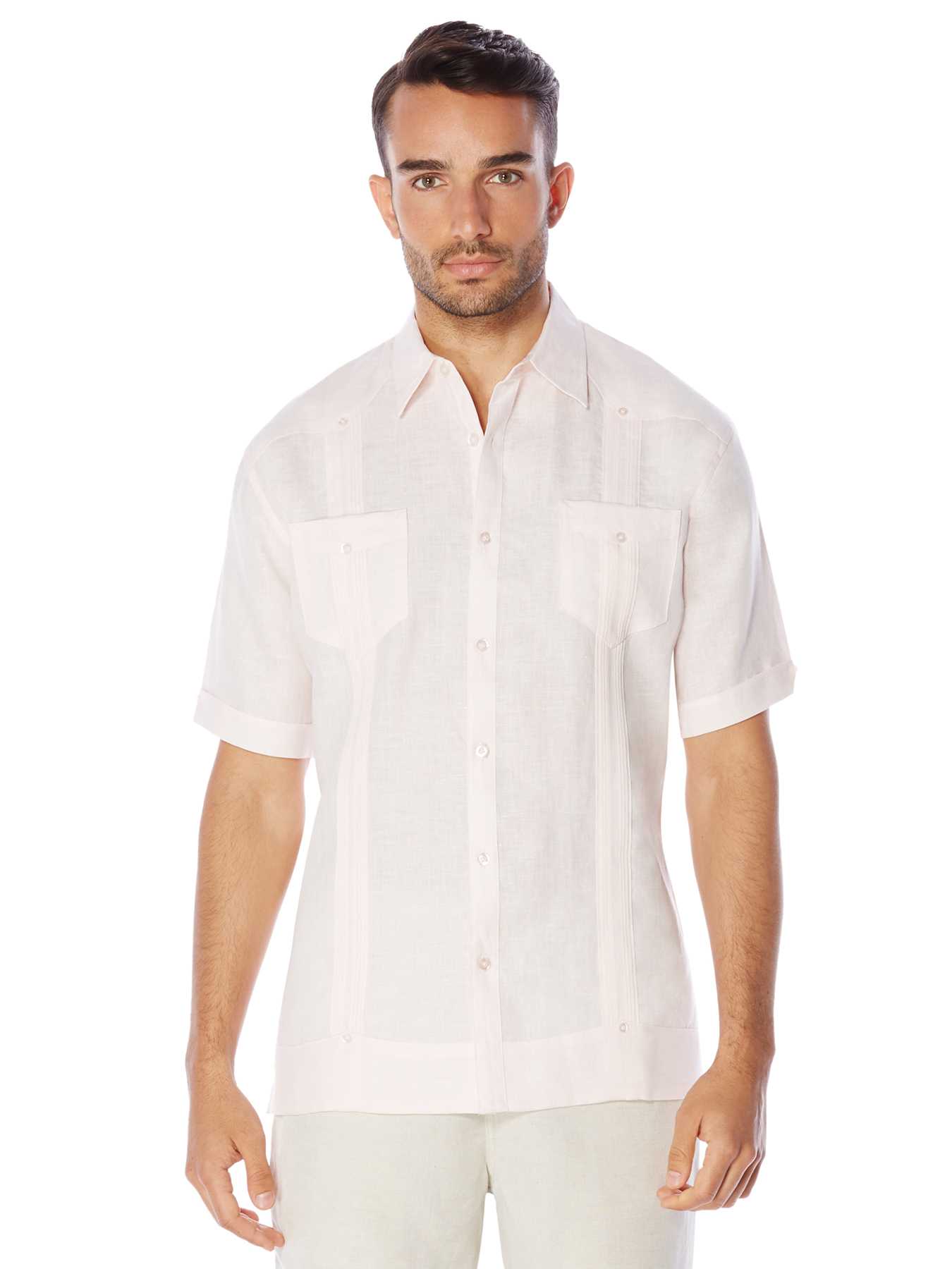Cubavera 100% Linen Short Sleeve 2 Upper Pocket Guayabera