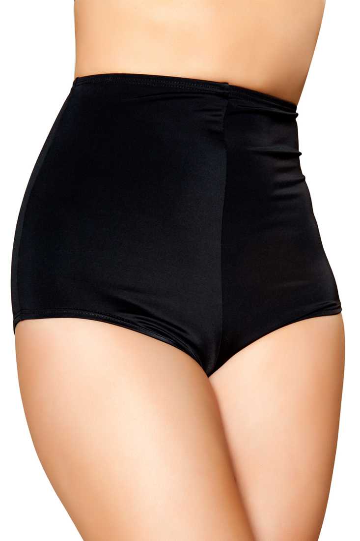 Black Pinup Style High-Waisted Shorts