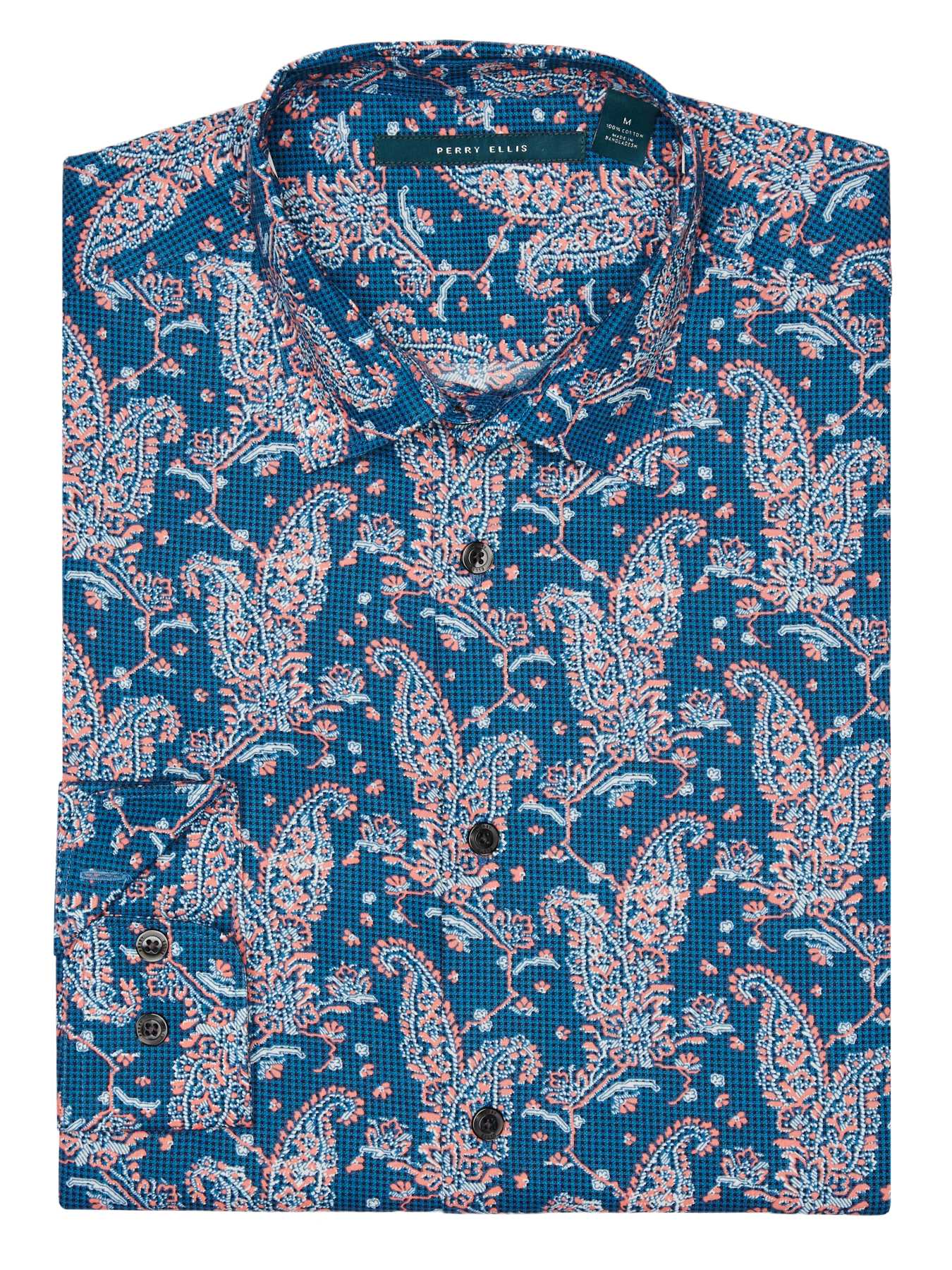 Perry Ellis Multicolor Large Paisley Shirt