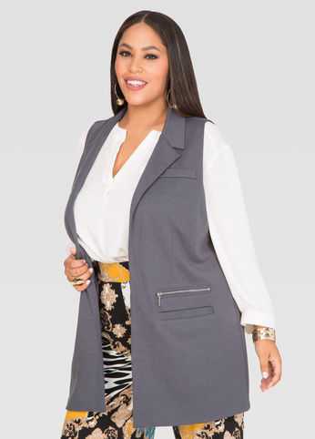 Ponte Zip Pocket Vest