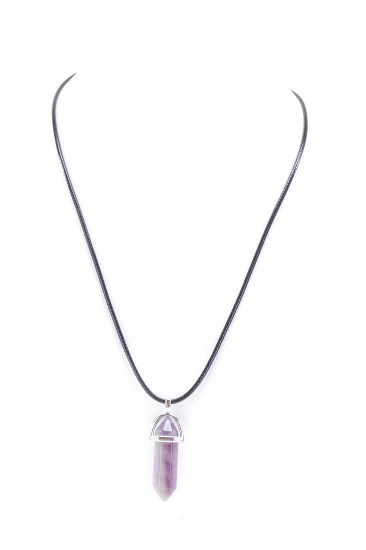 Purple Center Stone Necklace