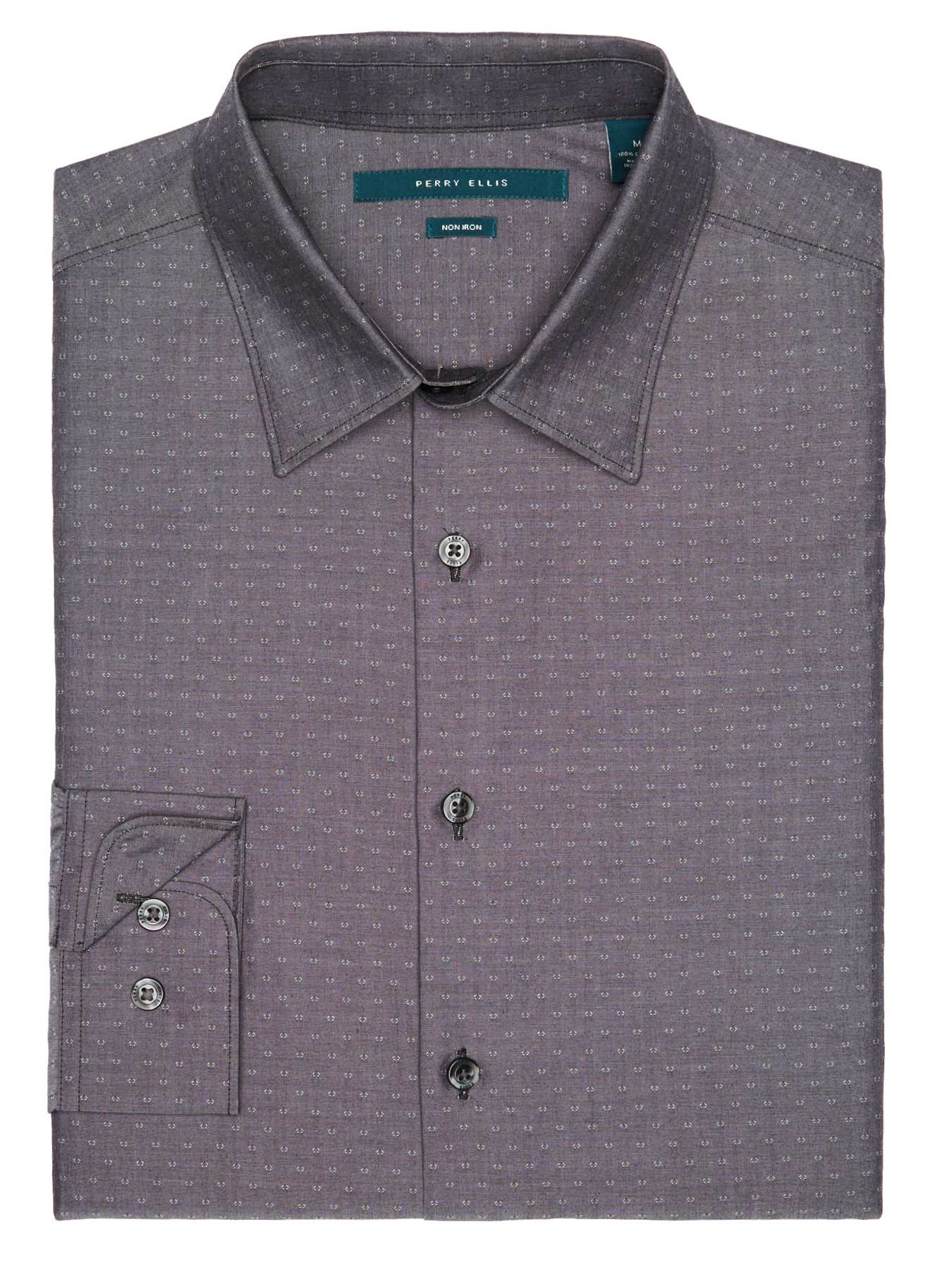 Perry Ellis Non-Iron Iridescent Motif Shirt