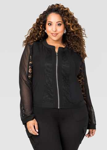 Mesh N' Lace Bomber Jacket