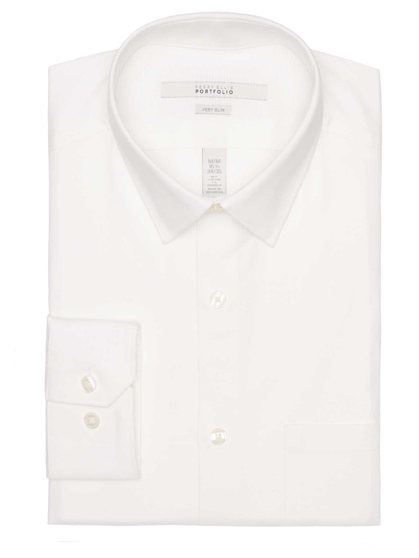 Perry Ellis Very Slim Horizontal Stripe Dress Shirt