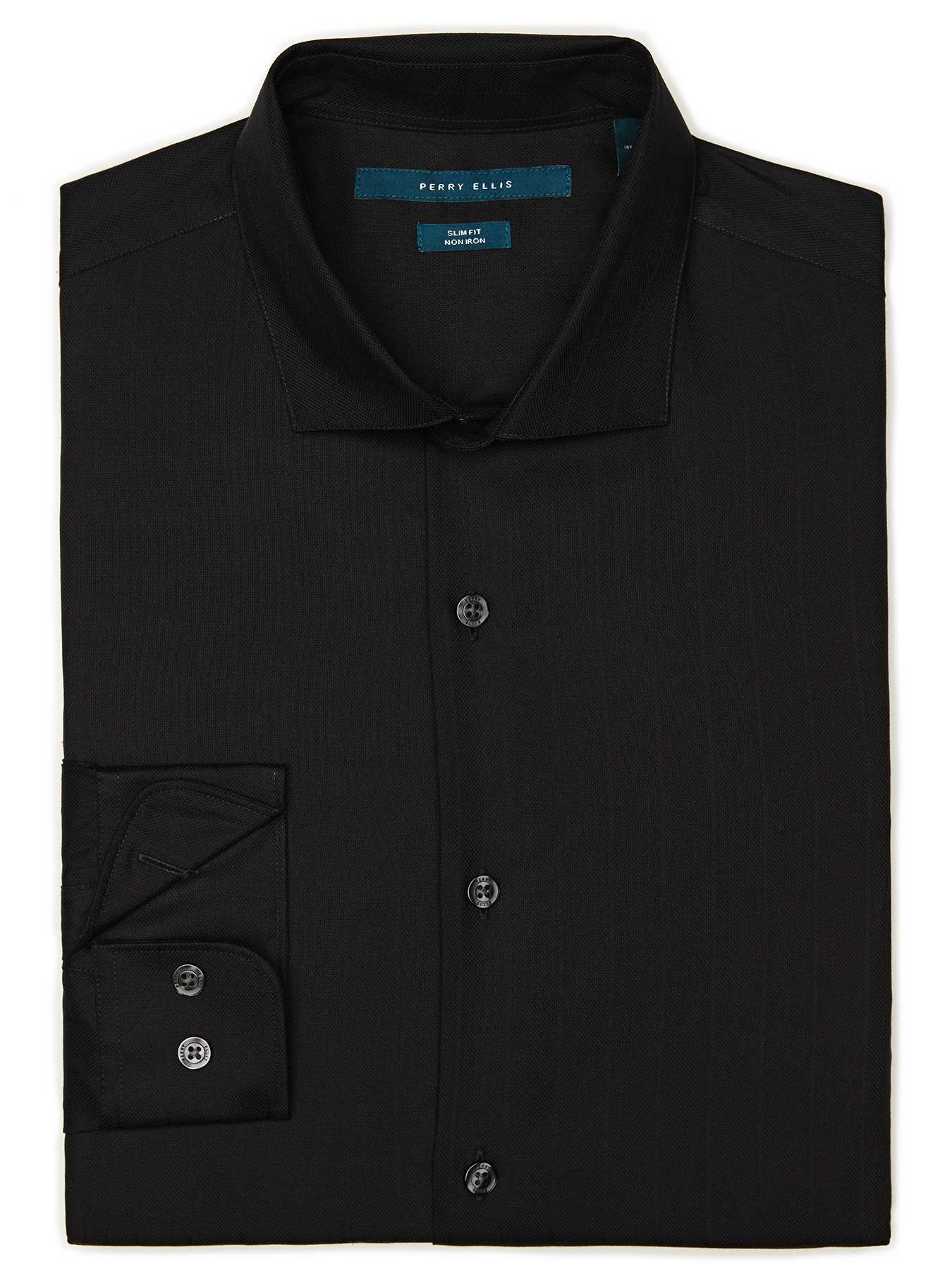 Perry Ellis Non-Iron Sateen Stripe Shirt