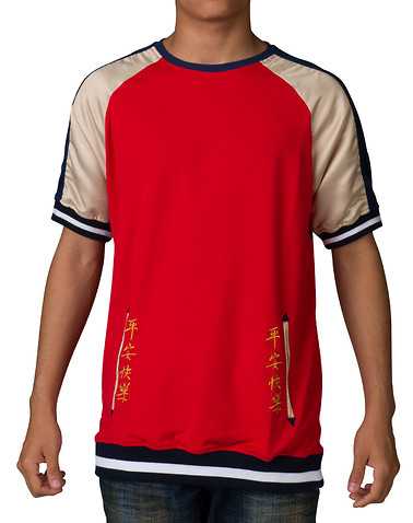 BLACK PYRAMID MENS Red Clothing / Tops