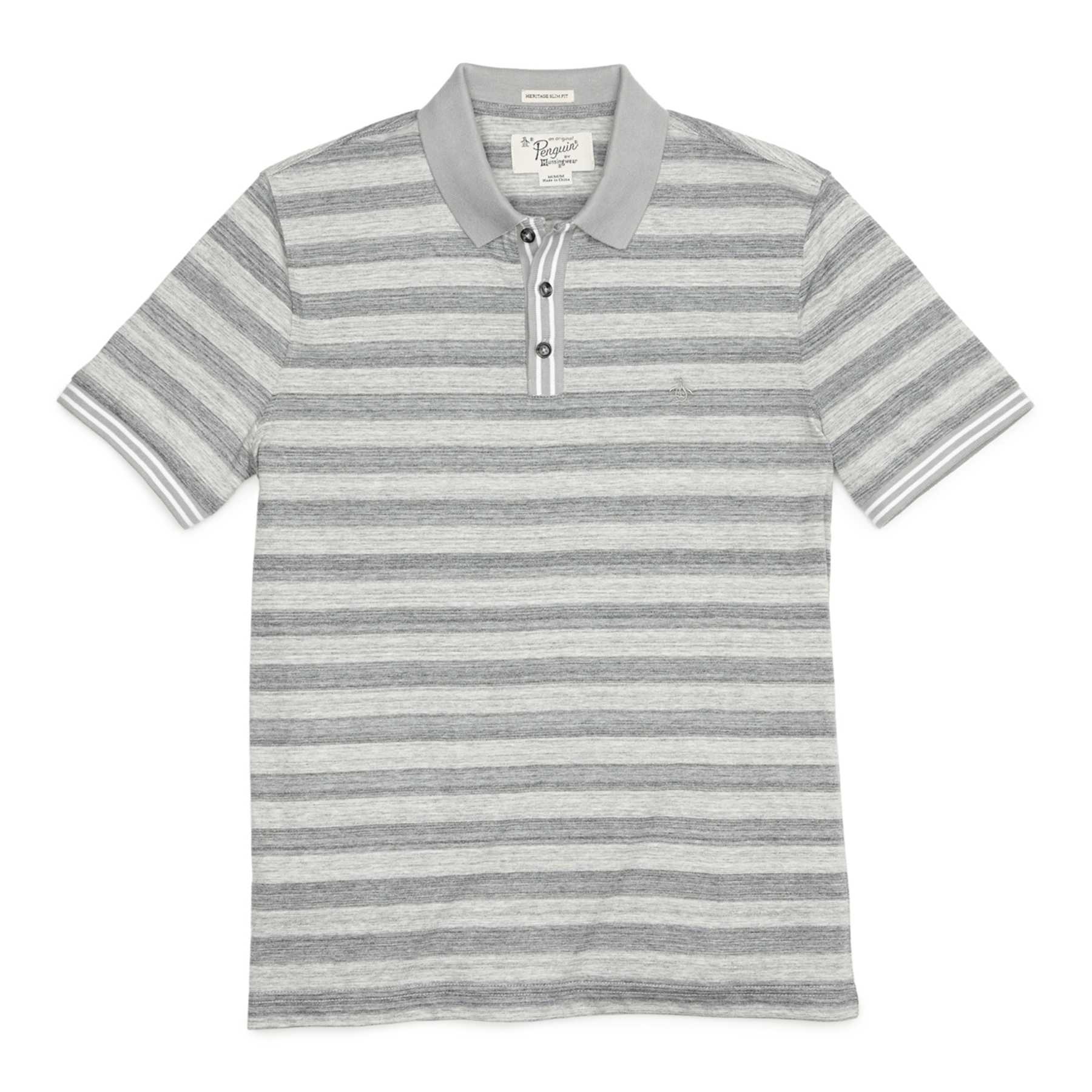 Original Penguin HEATHER AUTO STRIPE POLO