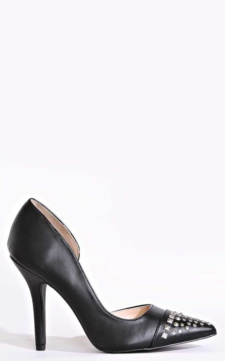 Risk Taker Studded Pump - Black in Size by Styles For Less