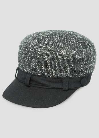 Marled Knit Newsboy Hat