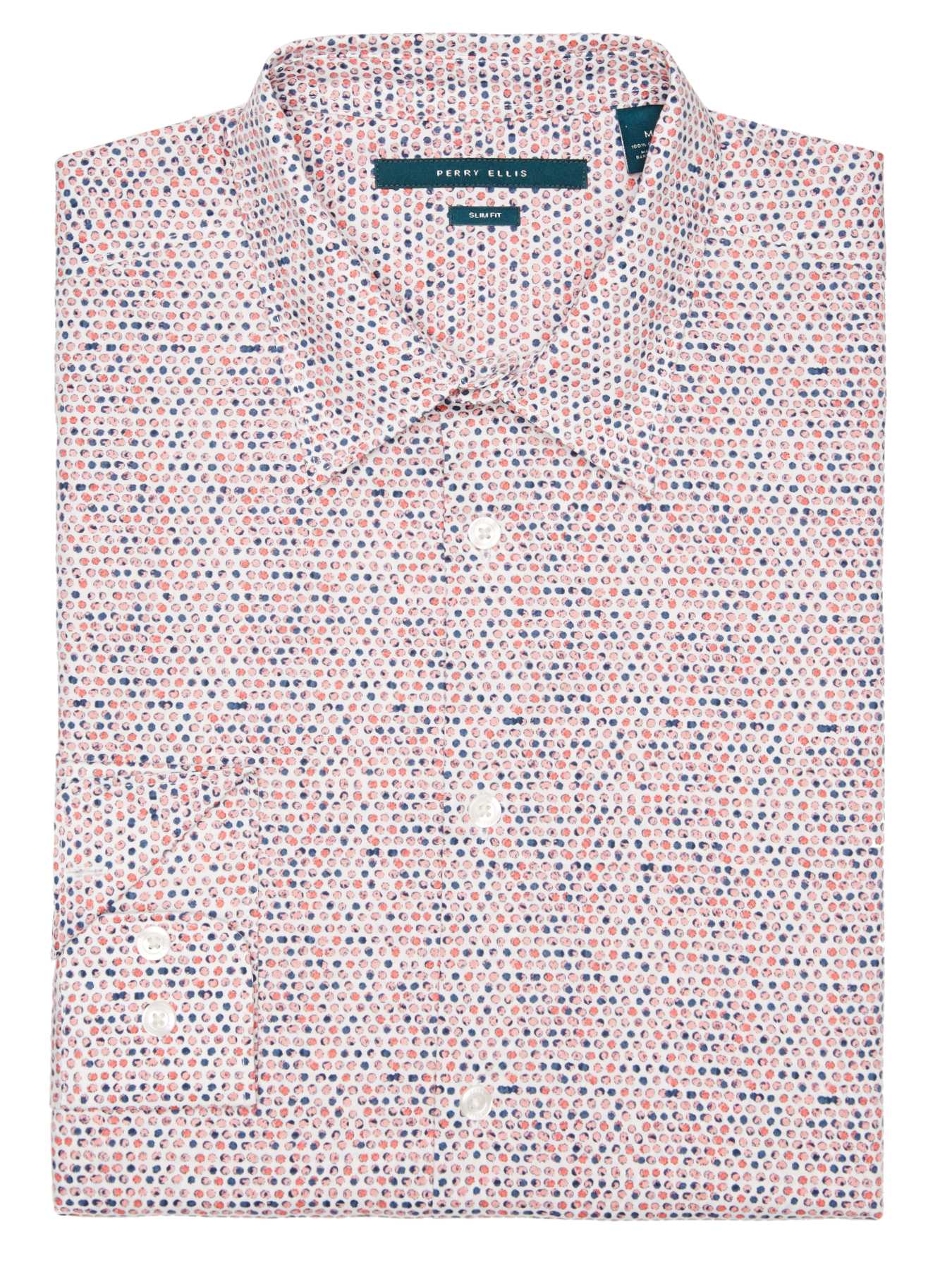 Perry Ellis Slim Fit Bold Dot Print Shirt