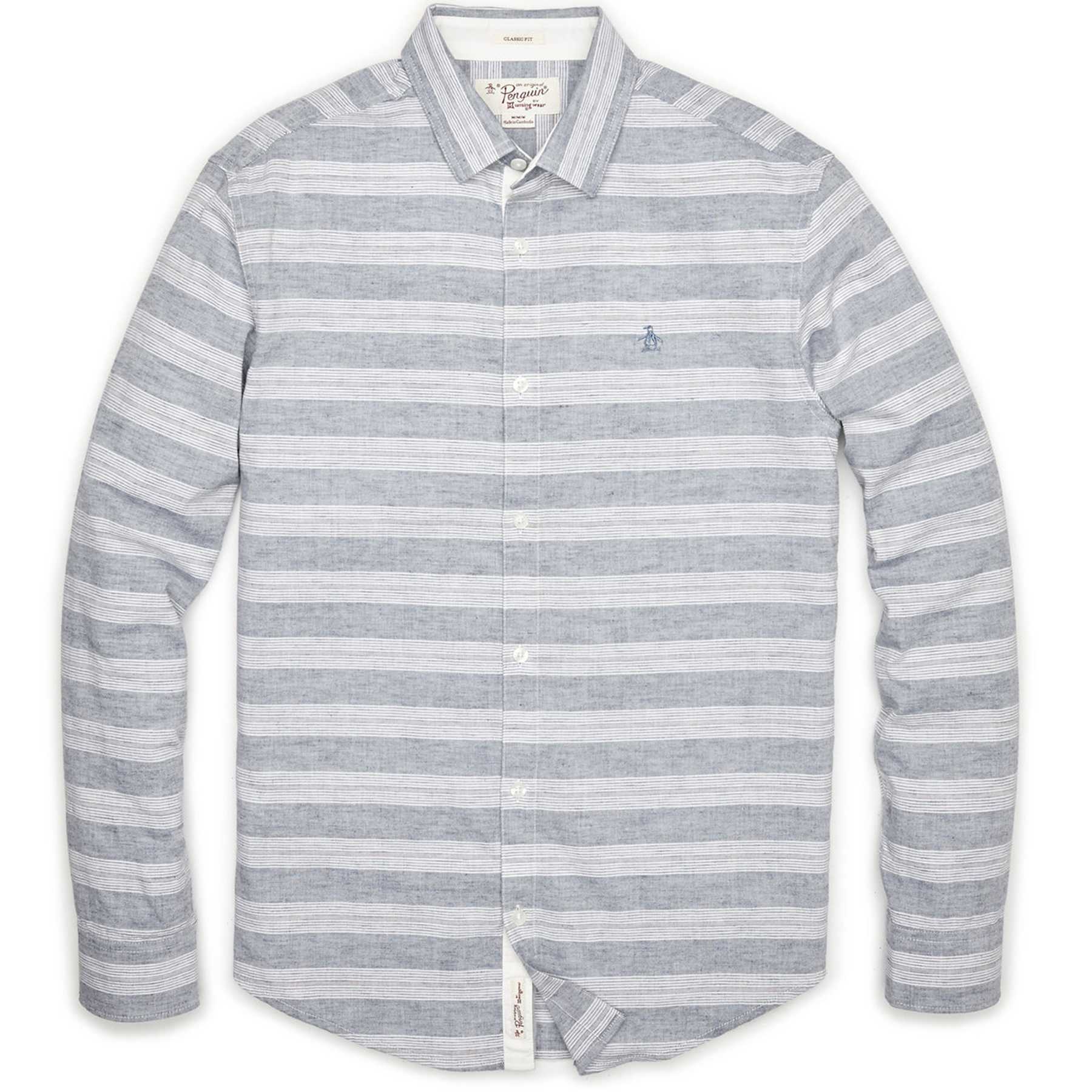 Original Penguin HORIZONTAL STRIPE WOVEN SHIRT