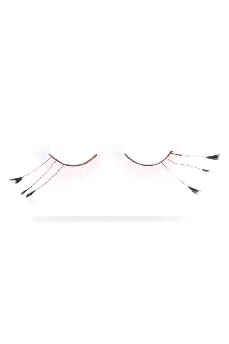 Light Pink Faux Feather Trim Faux Lashes