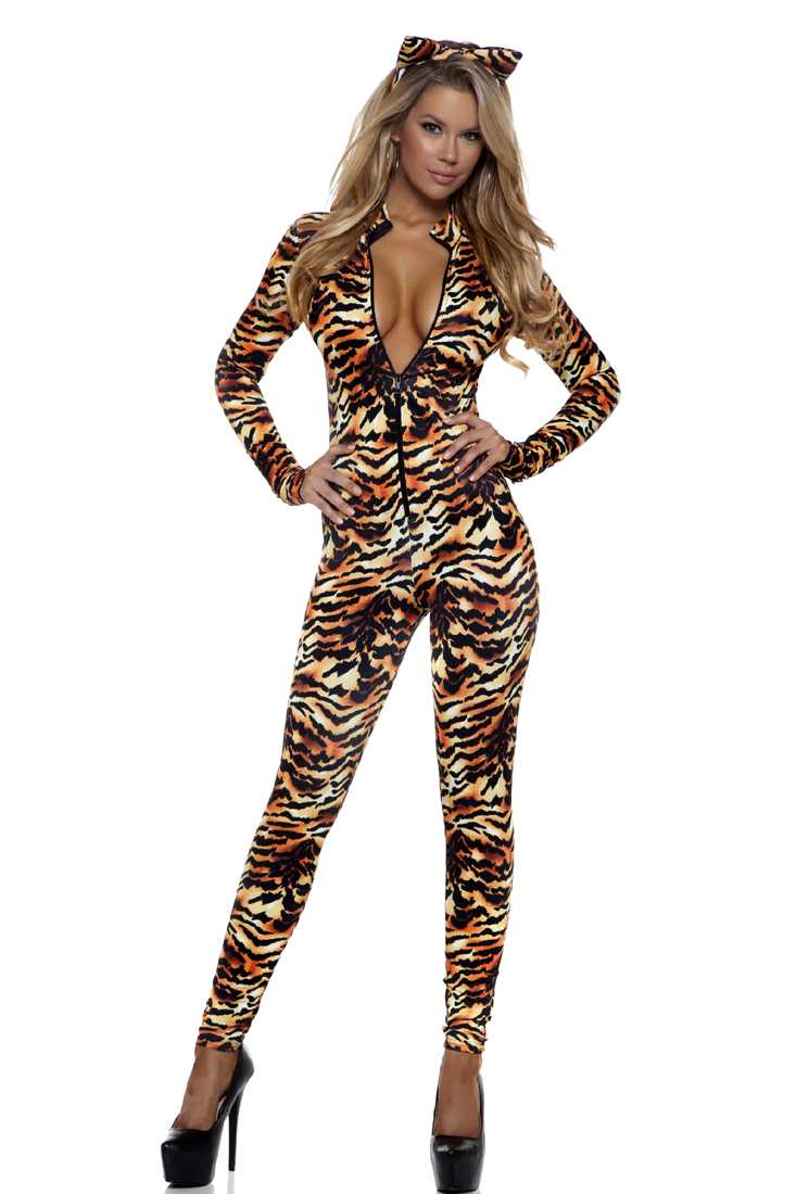 Brown Sexy 2Pc. Animal Jumpsuit Costume