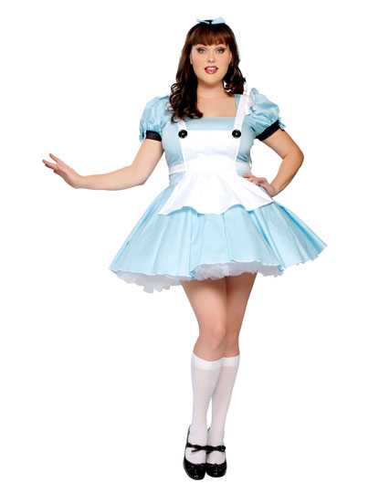 BABY BLUE WHITE 3 PC MISS ALICE COSTUME