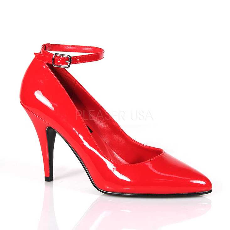 Red Patent Faux Leather High Heels