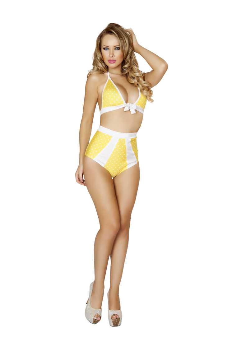 Yellow High Waisted Shorts