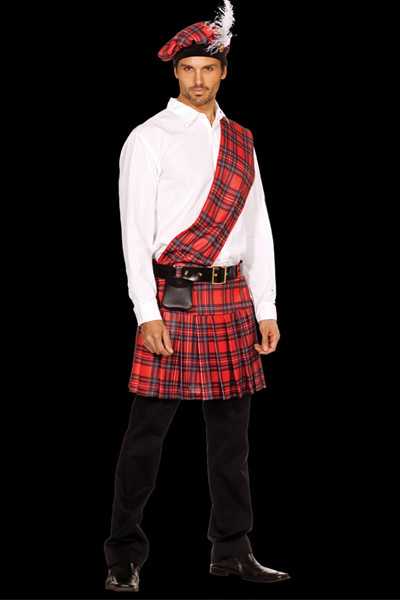 5 Pc. Red Black White Hot Scottie Costume