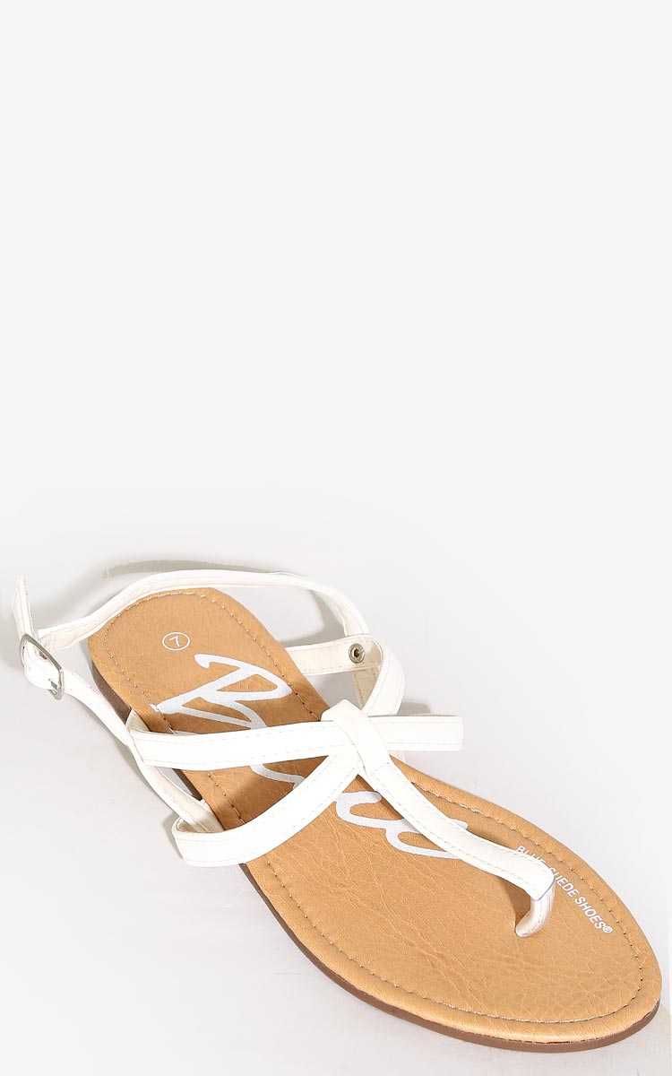 Solstice T Strap Sandals - Tan in Size 6 by Styles For Less