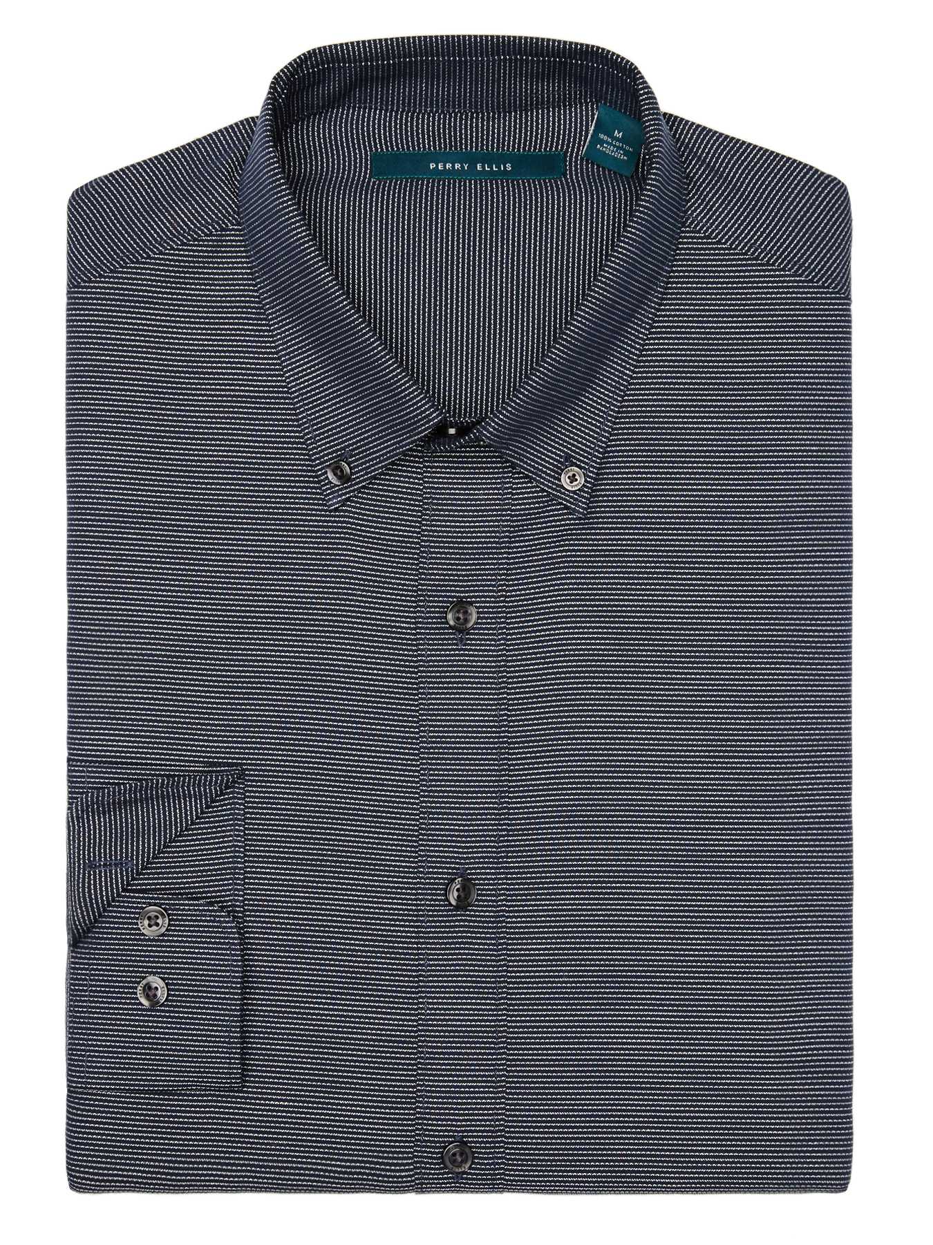 Perry Ellis Horizontal Stripe Shirt