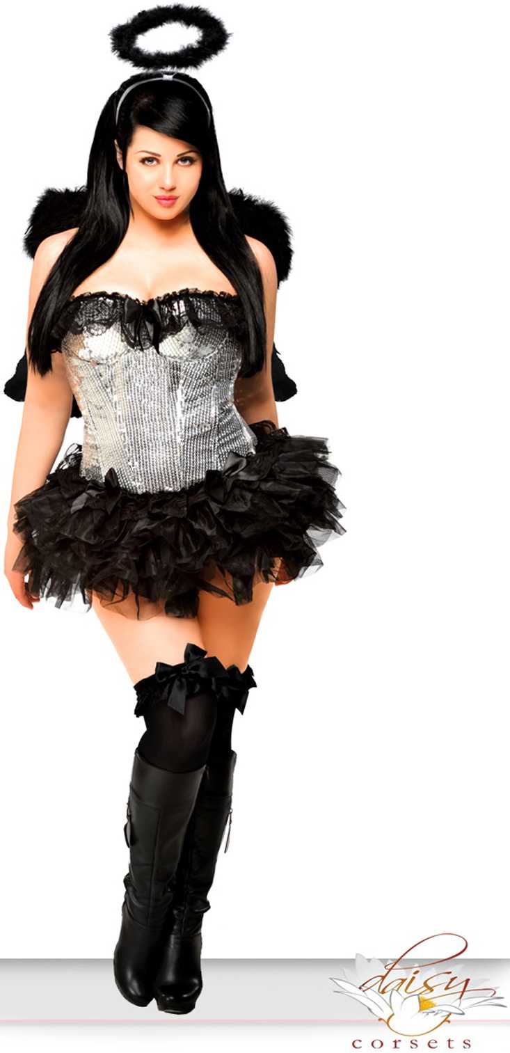 4 PC Sequin Dark Angel Costume