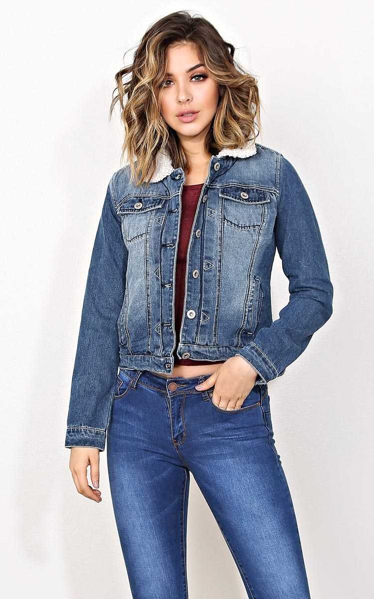 Donna Denim Jacket - MED - Dark Denim in Size Medium by Styles For Less