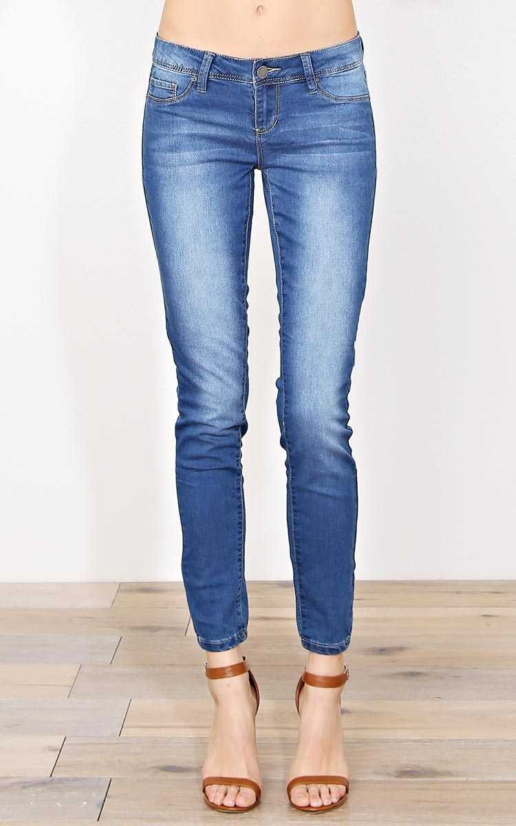 YMI Medium Wash Super Soft Skinnies - Med Wash in Size by Styles For Less