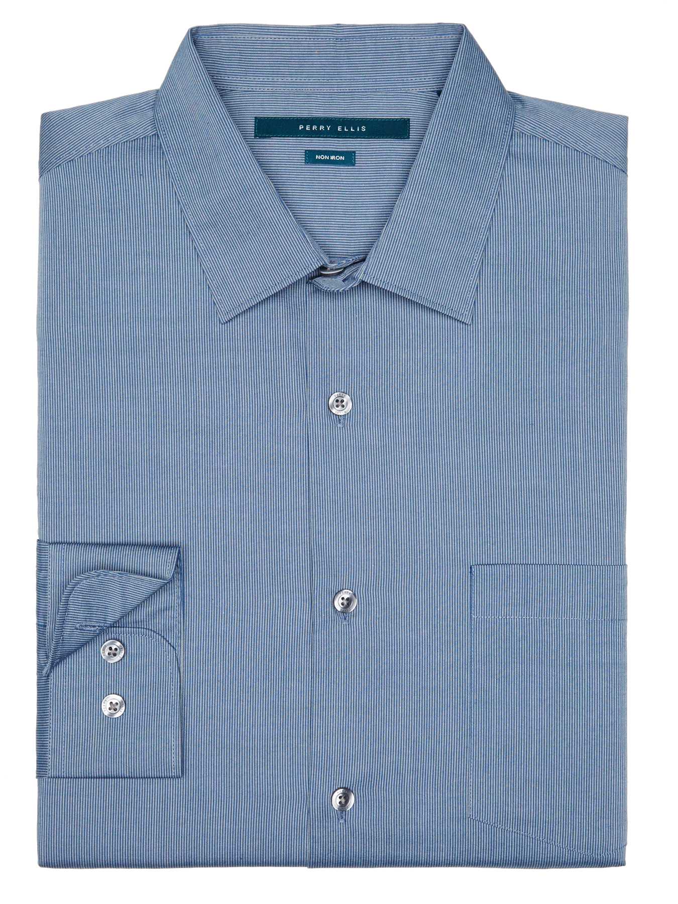 Perry Ellis Non-Iron Fine Stripe Shirt