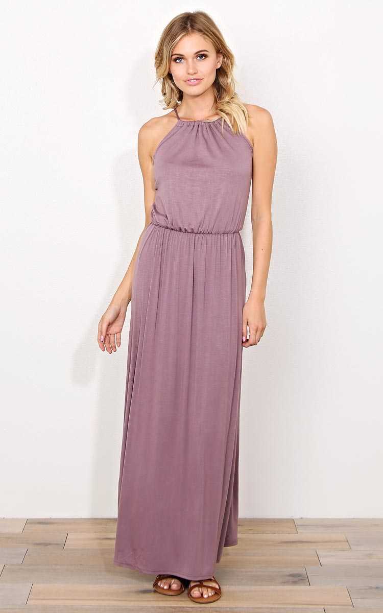 Lavender Montenegro High Neck Maxi Dress - - Lilac/Lvdr in Size by Styles For Less