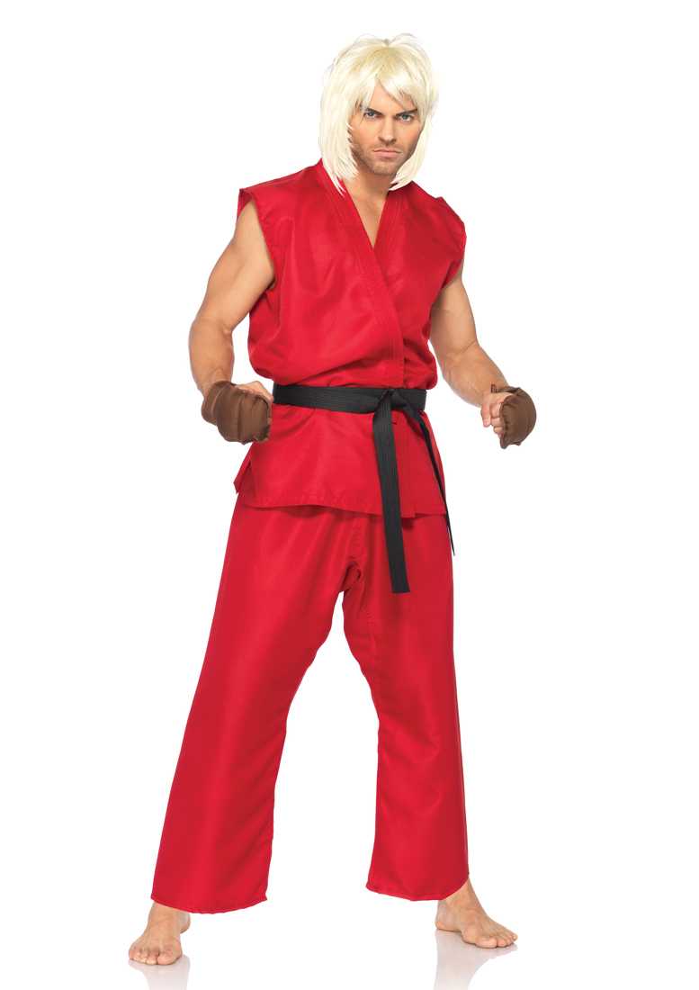 Red 4 Piece Ken Licensed Street Fighter Hasbro Costume